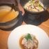 猪肉のコラーゲンスープごはんとあぶら炒めのポン酢かけ