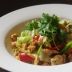 鶏挽肉と野菜のエスニックパクチー炒め