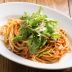 桜エビと春菊のトマトソーススパゲティー
