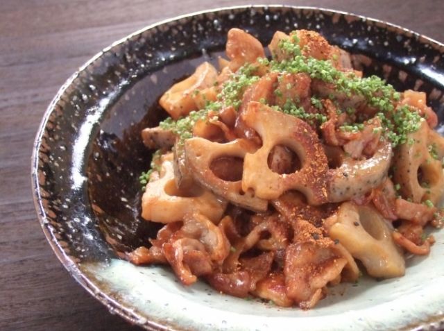れんこんと豚バラ肉の味噌炒め 野永 喜三夫シェフのレシピ シェフごはん