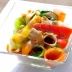 レアに熱を通した野菜サラダ・和風な味噌バルサミコソース仕立て