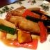 ルバーブの肉巻きと夏野菜の酢豚