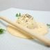 レンジで簡単！温玉のカルボ風　カリカリパンを添えて。