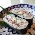おにぎらず　「たらこマヨの海老マヨ、大葉とゆかり風味」
