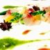 イサキと夏野菜のマリネ　　ハーブとスパイスの二種のソース