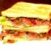 鹿肉のローストサンドウィッチ　リンゴのサルサソース