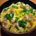 菜の花とあさりの卵とじ丼