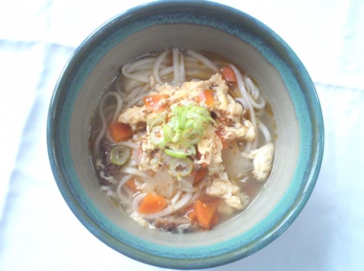 ふんわり玉子の塩豚うどん