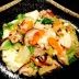 豆腐と豚肉とたっぷりお野菜のピリ辛味噌炒め