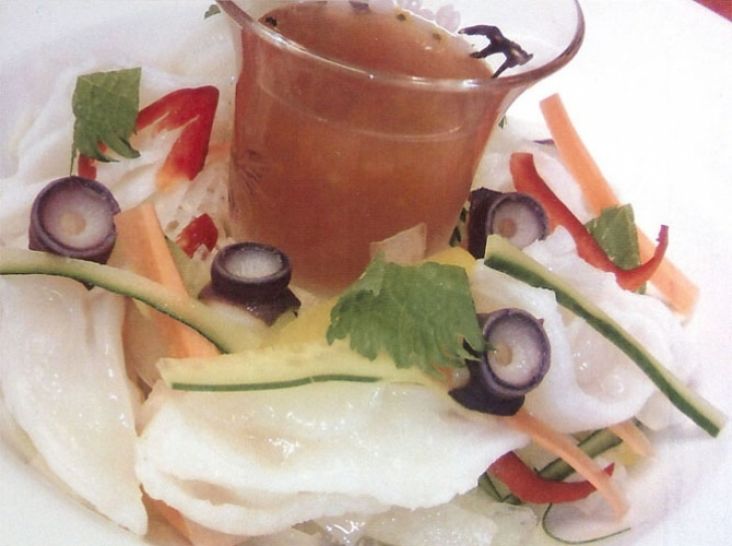 水蛸と五色野菜の梅醤油